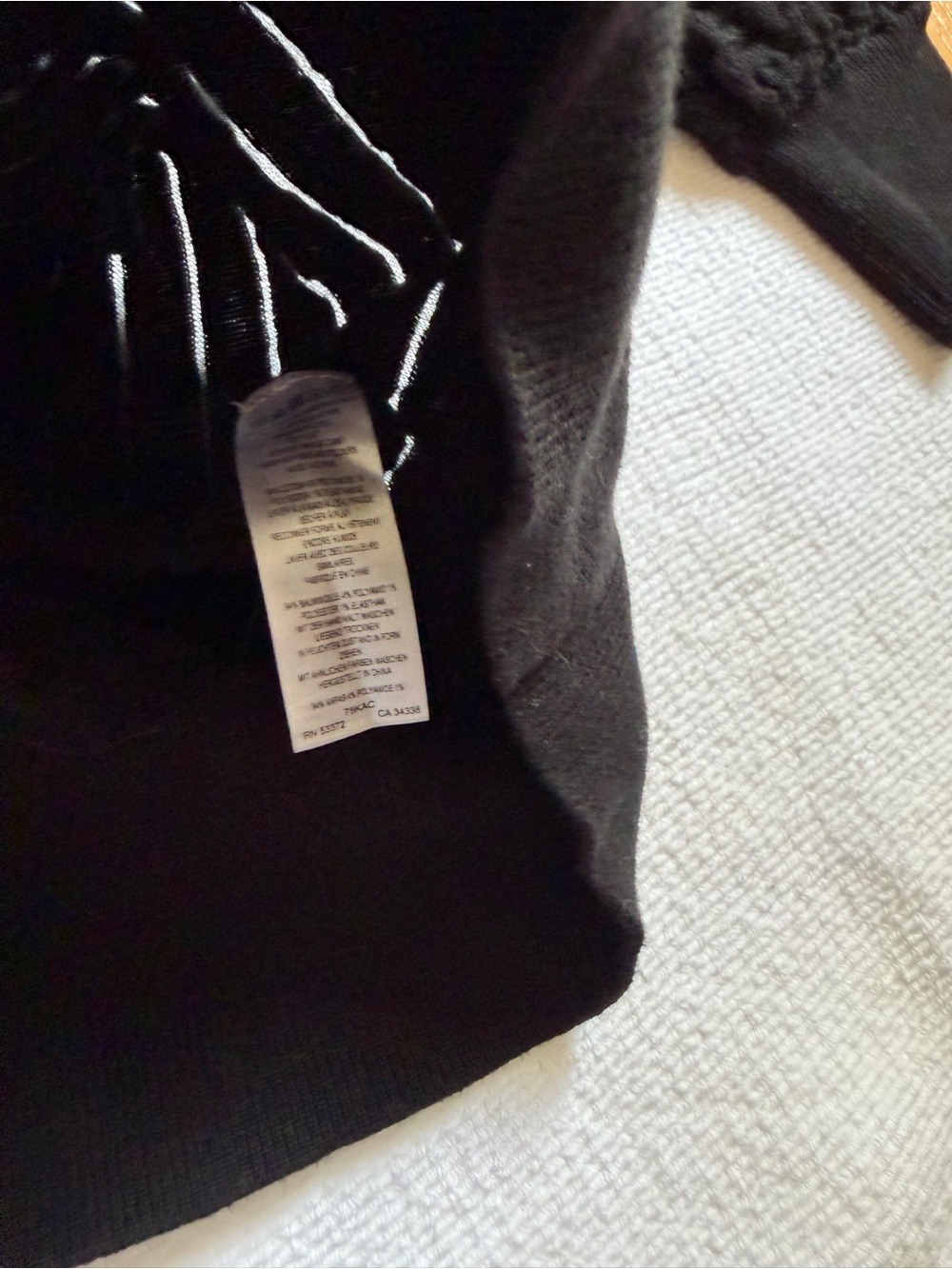 French Connection Black Ribbed Knit Top - Picture 3 of 4